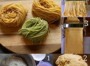 Foto resep Homemade Noodle (Mie Wortel & Mie Bayam)