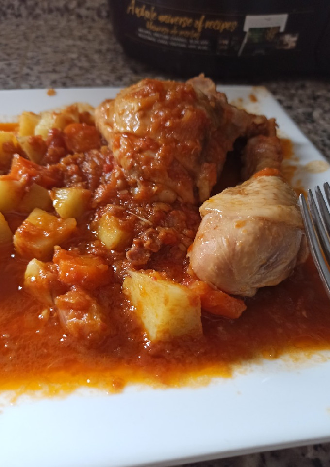 Una foto de Muslos de pollo en salsa de cerveza Mambo