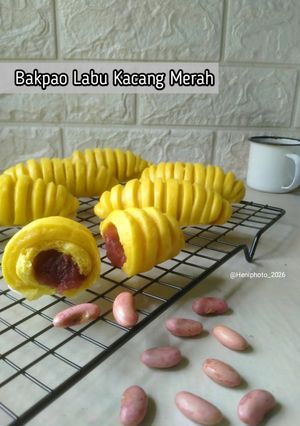Foto resep Bakpao Labu Kuning Kacang Merah