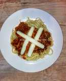 Espaguetis con carne molida