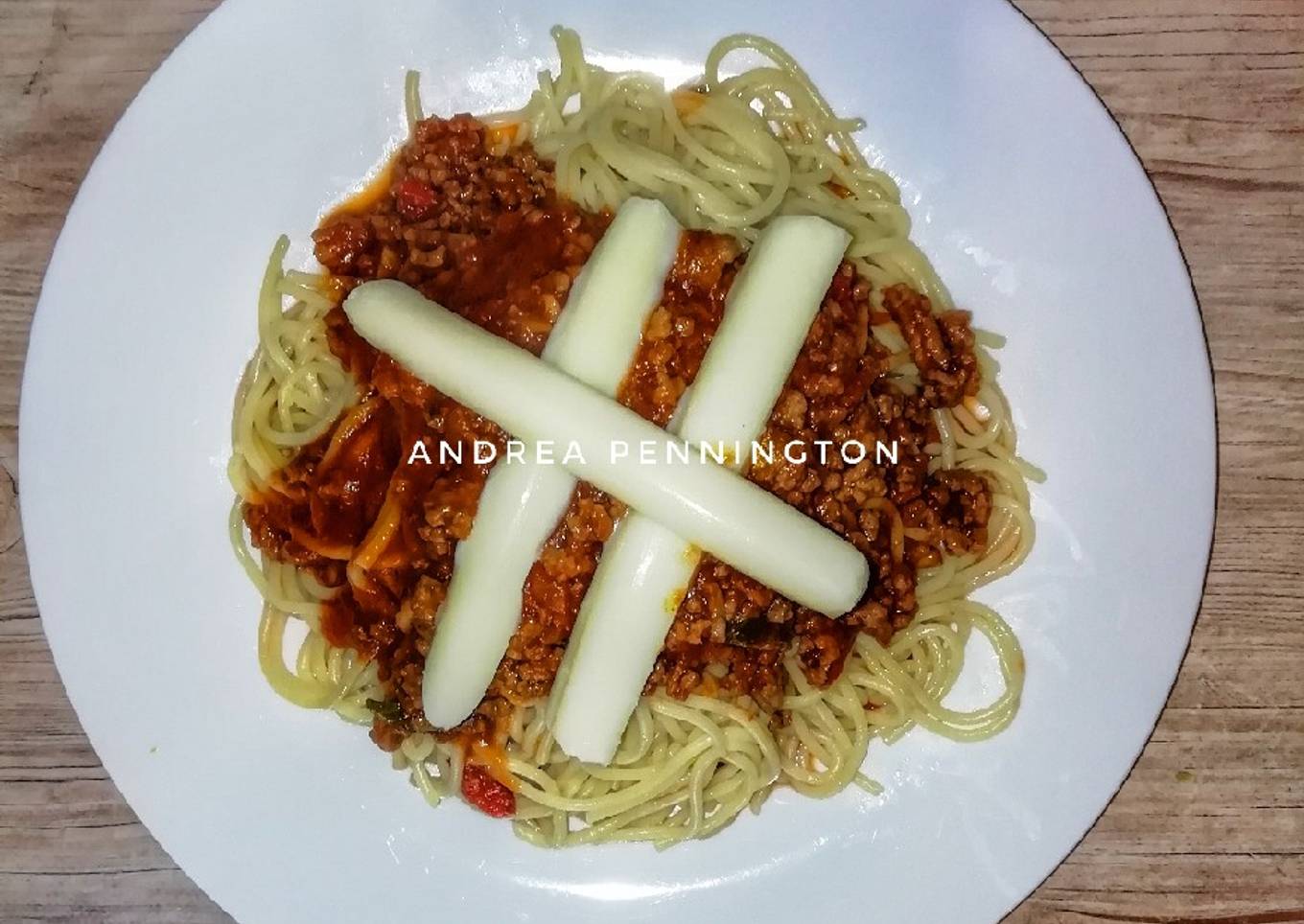 Espaguetis con carne molida