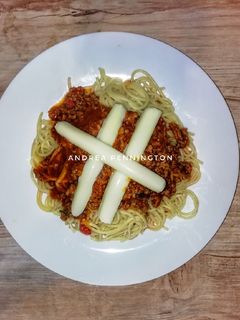 Una foto de Espaguetis con carne molida