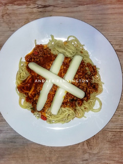 Una foto de Espaguetis con carne molida