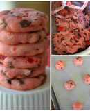Maraschino cherry almond chocolate cookies