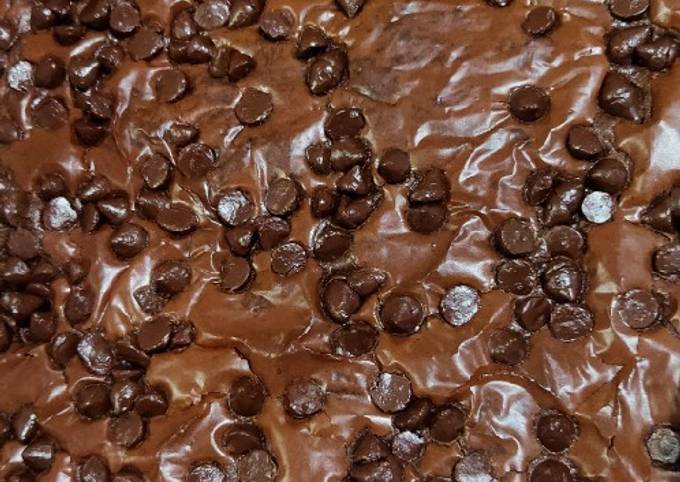 Brownies panggang chocolate chip