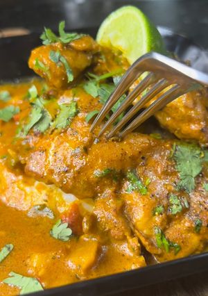 A picture of Jamaican Curry Chicken.