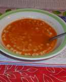 Sopa de pasta casera mexicana