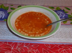 Una foto de Sopa de pasta casera mexicana
