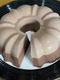 Puding busa lapis coklat