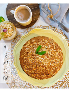 عکسی از دستور کیک نسکافه بادامی