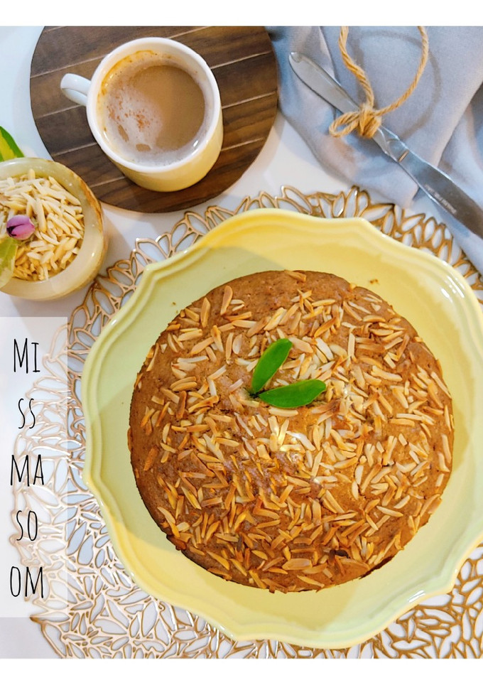 عکسی از دستور کیک نسکافه بادامی