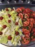 Salade de barbucine aux deux tomates et ciboulette