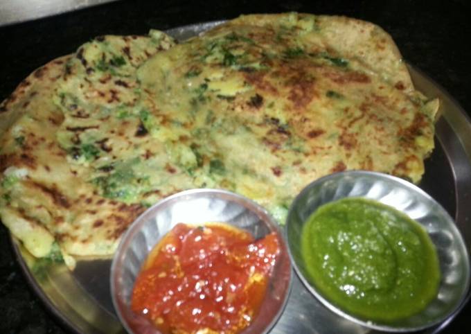 Spring onion paratha