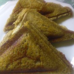 A picture of Ham, cheese sandwich.