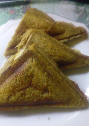 A picture of Ham, cheese sandwich.