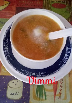 A picture of Moong dal & lauki soup (Healthy soup for patients).