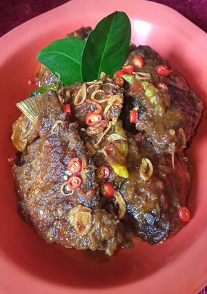 Foto resep Ikan bawal bumbu rendang simple