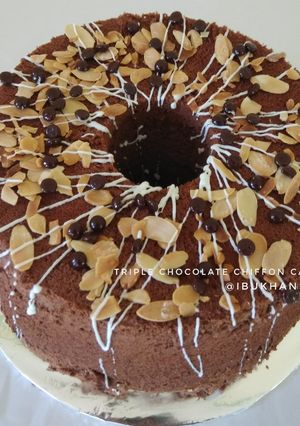 Foto resep Triple Chocolate Chiffon Cake