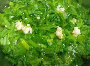 Hình của món Canh cải xanh nấu tôm.