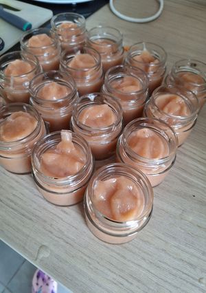 Une photo de Compote pomme pêche blanche