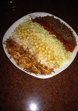 صورة لوصفة الكشري المصري