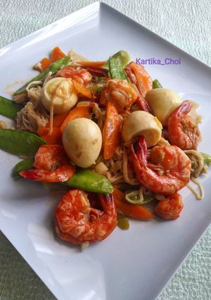 Foto resep Tumis Udang Jamur Enoki