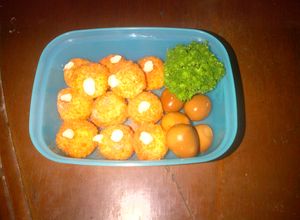 Foto resep Bola bola nasi keju bekal sekolah anak