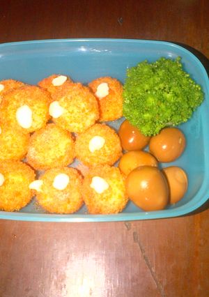Foto resep Bola bola nasi keju bekal sekolah anak