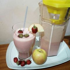 Apple strawberries smoothie A picture of Apple strawberries smoothie.
