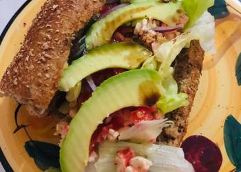 Easy Making Recipe Crab sandwich with whole wheat bread Savory Delicious