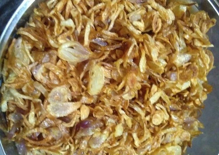 Tutorial memasak Bawang merah goreng renyah sedap