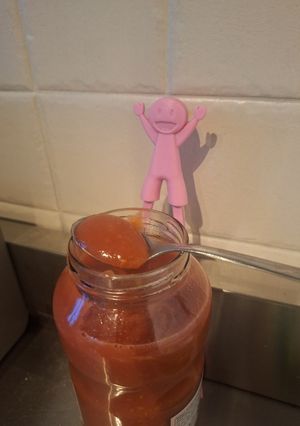 Une photo de Compote pomme framboise
