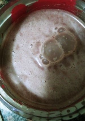 Una foto de Batido riquísimo de cereza y chocolate 🌟💢 vegano