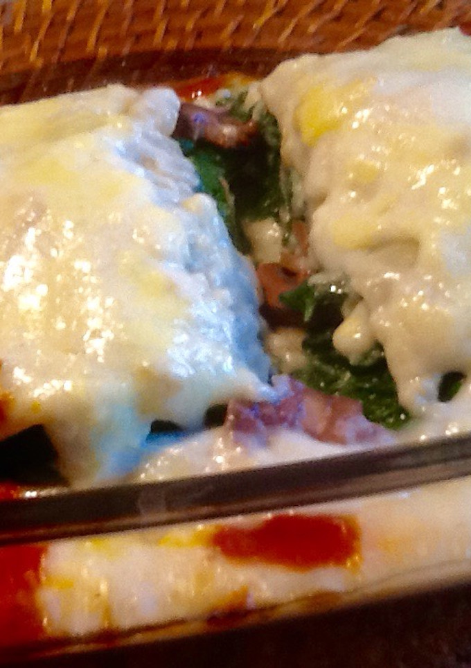 Una foto de Lasaña de acelgas y champiñón portobello