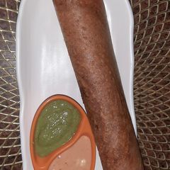 Red Lentil Cheesy Schezwan Dosa A picture of Red Lentil Cheesy Schezwan Dosa.