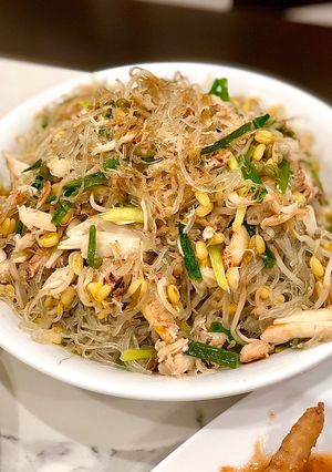 Hình của món Miến xào ghẹ.