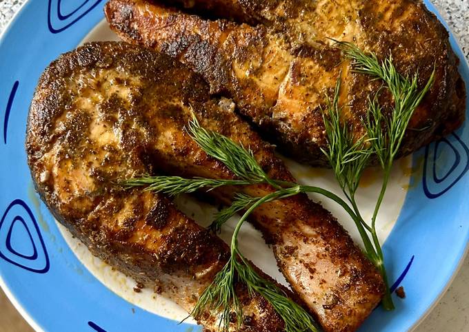 Смажені стейки сьомги