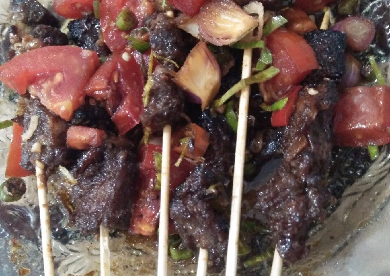 Sate daging bumbu kecap rempah
