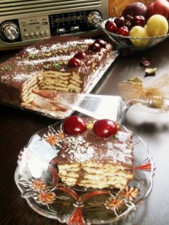 عکسی از دستور کیک یخچالی