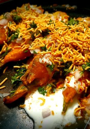 A picture of Palak chaat.