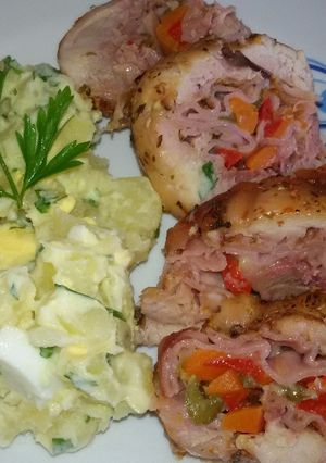 Una foto de Arrollado de muslo de Pollo