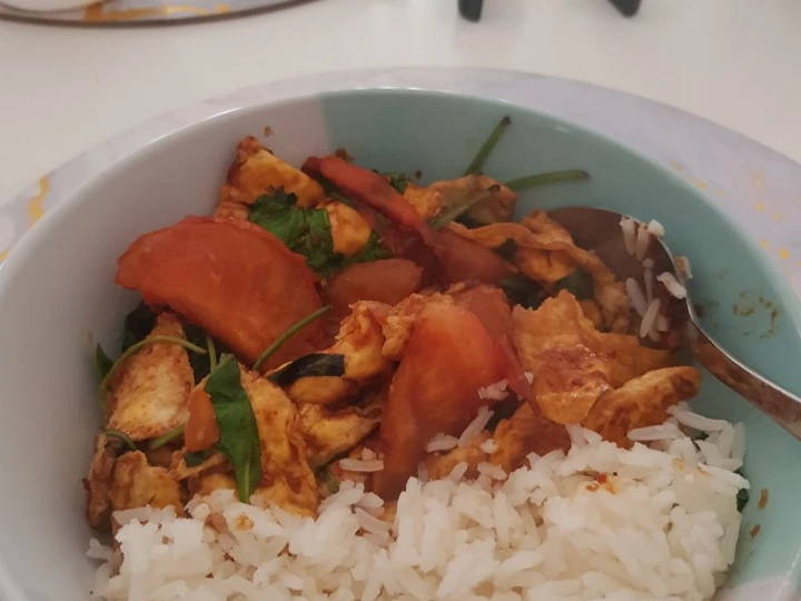 Easy Steps Make Recipes Stir fried tomatoes and egg the Delicious So Delicious.