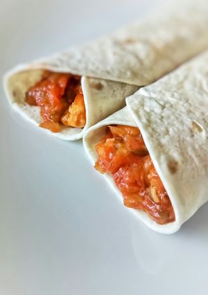 Una foto de Fajitas de pisto