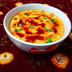 A picture of Dahi Tikhari/ Tadka Dahi.