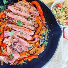 A picture of Steak Fajitas.