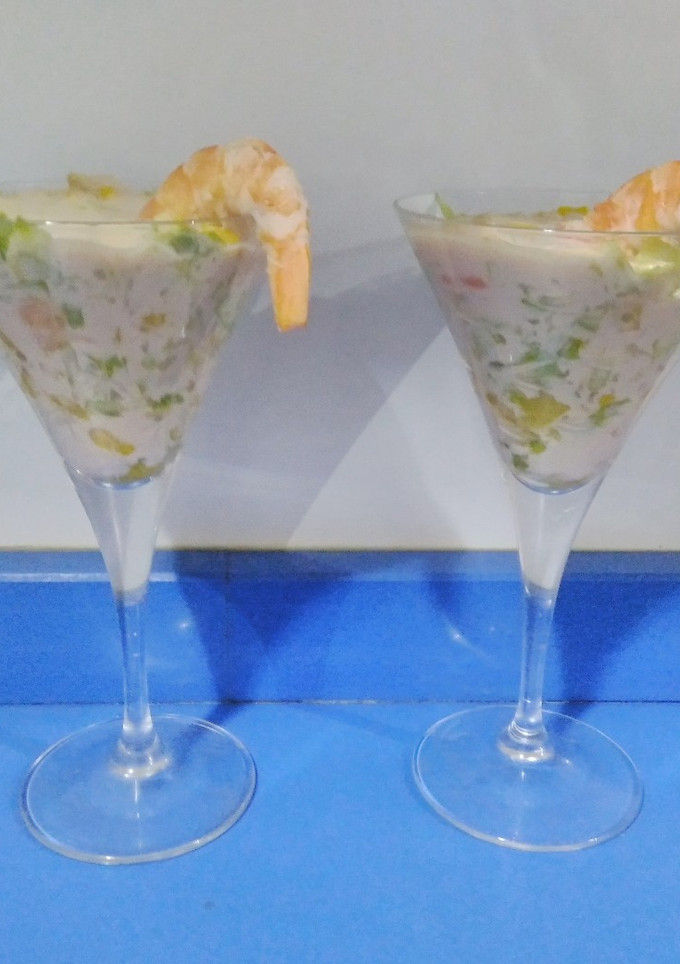 Una foto de Cóctel de gambas, fácil y delicioso