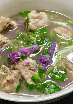 Hình của món Canh sườn non khoai mỡ.
