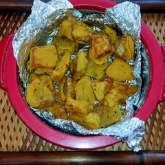 A picture of Lauki Ke Pakode.