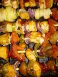 Brochetas de pollo