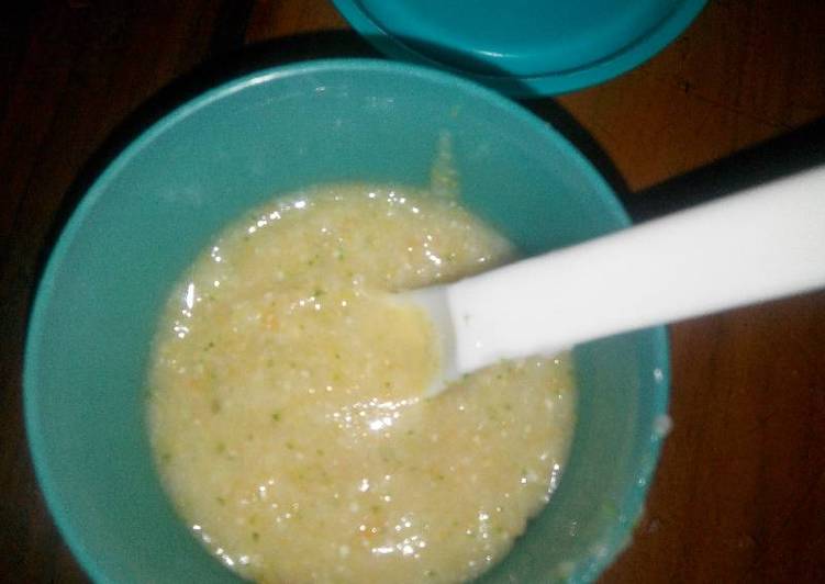 Mpasi 6-7m+ bubur BroTaGung Brokoli Tahu Jagung (menu 4*)